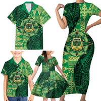 Personalised Tonga Saineha High School Family Matching Short Sleeve Bodycon Dress and Hawaiian Shirt Since 1978 Special Kupesi Pattern LT9 - Polynesian Pride