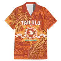 Personalised Tonga Tailulu College Family Matching Mermaid Dress and Hawaiian Shirt Since 1967 Special Kupesi Pattern Version 1 LT9 Dad's Shirt - Short Sleeve Gold - Polynesian Pride