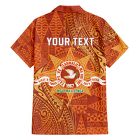 Personalised Tonga Tailulu College Family Matching Off The Shoulder Long Sleeve Dress and Hawaiian Shirt Since 1967 Special Kupesi Pattern Version 1 LT9 - Polynesian Pride