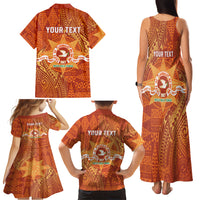 Personalised Tonga Tailulu College Family Matching Tank Maxi Dress and Hawaiian Shirt Since 1967 Special Kupesi Pattern Version 1 LT9 - Polynesian Pride