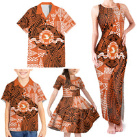 Personalised Tonga Tailulu College Family Matching Tank Maxi Dress and Hawaiian Shirt Since 1967 Special Kupesi Pattern Version 2 LT9 - Polynesian Pride