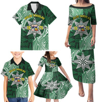 Personalised Tonga Takuilau College Family Matching Puletasi and Hawaiian Shirt Since 1975 Special Kupesi Pattern LT9 - Polynesian Pride