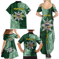 Personalised Tonga Takuilau College Family Matching Summer Maxi Dress and Hawaiian Shirt Since 1975 Special Kupesi Pattern LT9 - Polynesian Pride