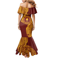 Personalised Tonga Beulah College Family Matching Mermaid Dress and Hawaiian Shirt Since 1938 Special Kupesi Pattern LT9 - Polynesian Pride