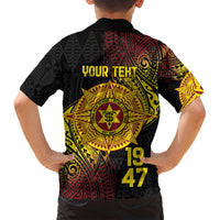 Personalised Tonga High School Family Matching Long Sleeve Bodycon Dress and Hawaiian Shirt Since 1947 Special Kupesi Pattern LT9 - Polynesian Pride