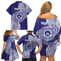 Personalised Tonga Tupou College Tolo 158th Anniversary Family Matching Off Shoulder Short Dress and Hawaiian Shirt Special Kupesi Pattern LT9 - Polynesian Pride