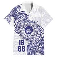 Personalised Tonga Tupou College Tolo Family Matching Puletasi and Hawaiian Shirt Since 1866 Special Kupesi Pattern LT9 Dad's Shirt - Short Sleeve White - Polynesian Pride