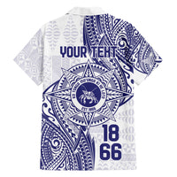 Personalised Tonga Tupou College Tolo Family Matching Short Sleeve Bodycon Dress and Hawaiian Shirt Since 1866 Special Kupesi Pattern LT9 - Polynesian Pride