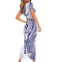 Personalised Tonga Tupou College Tolo Family Matching Short Sleeve Bodycon Dress and Hawaiian Shirt Since 1866 Special Kupesi Pattern LT9 - Polynesian Pride