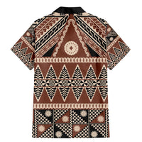 Vintage Bula Fiji Family Matching Mermaid Dress and Hawaiian Shirt Brown Tapa Masi Motif LT9 - Polynesian Pride