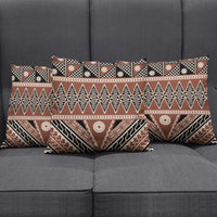 Vintage Bula Fiji Pillow Cover Brown Tapa Masi Motif - Polynesian Pride