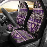 Vintage Bula Fiji Car Seat Cover Purple Tapa Masi Motif LT9 - Polynesian Pride
