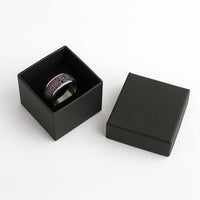 Vintage Bula Fiji Classic Ring Purple Tapa Masi Motif - Polynesian Pride