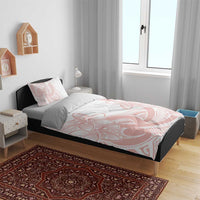 Polynesian Tribal Plumeria Lotu Tamaiti Bedding Set Pastel Blush - Polynesian Pride