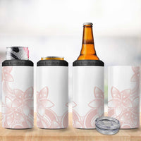 Polynesian Tribal Plumeria Lotu Tamaiti 4 in 1 Can Cooler Tumbler Pastel Blush LT9 - Polynesian Pride