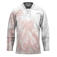 Polynesian Tribal Plumeria Lotu Tamaiti Hockey Jersey Pastel Blush LT9 Unisex Blush - Polynesian Pride