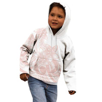 Polynesian Tribal Plumeria Lotu Tamaiti Kid Hoodie Pastel Blush LT9 - Polynesian Pride