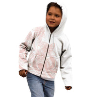 Polynesian Tribal Plumeria Lotu Tamaiti Kid Hoodie Pastel Blush LT9 - Polynesian Pride