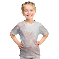 Polynesian Tribal Plumeria Lotu Tamaiti Kid T Shirt Pastel Blush LT9 Blush - Polynesian Pride