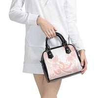 Polynesian Tribal Plumeria Lotu Tamaiti Shoulder Handbag Pastel Blush - Polynesian Pride