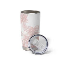 Polynesian Tribal Plumeria Lotu Tamaiti Tumbler Cup Pastel Blush LT9 - Polynesian Pride