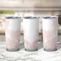 Polynesian Tribal Plumeria Lotu Tamaiti Tumbler Cup Pastel Blush LT9 - Polynesian Pride
