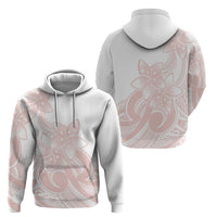 Polynesian Tribal Plumeria Lotu Tamaiti Zip Hoodie Pastel Blush LT9 - Polynesian Pride