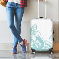 Polynesian Tribal Plumeria Lotu Tamaiti Luggage Cover Pastel Cyan LT9 - Polynesian Pride