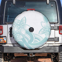 Polynesian Tribal Plumeria Lotu Tamaiti Spare Tire Cover Pastel Cyan LT9 Cyan - Polynesian Pride