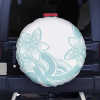 Polynesian Tribal Plumeria Lotu Tamaiti Spare Tire Cover Pastel Cyan LT9 No hole Cyan - Polynesian Pride