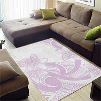 Polynesian Tribal Plumeria Lotu Tamaiti Area Rug Pastel Mauve LT9 - Polynesian Pride