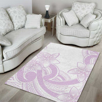 Polynesian Tribal Plumeria Lotu Tamaiti Area Rug Pastel Mauve LT9 - Polynesian Pride