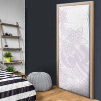Polynesian Tribal Plumeria Lotu Tamaiti Door Cover Pastel Mauve LT9 - Polynesian Pride