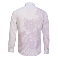 Polynesian Tribal Plumeria Lotu Tamaiti Family Matching Off The Shoulder Long Sleeve Dress and Hawaiian Shirt Pastel Mauve LT9 - Polynesian Pride