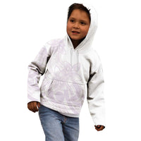 Polynesian Tribal Plumeria Lotu Tamaiti Kid Hoodie Pastel Mauve LT9 - Polynesian Pride