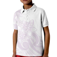 Polynesian Tribal Plumeria Lotu Tamaiti Kid Polo Shirt Pastel Mauve LT9 Kid Mauve - Polynesian Pride