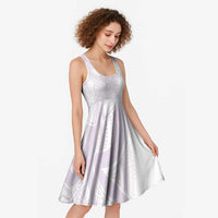 Polynesian Tribal Plumeria Lotu Tamaiti Midi Dress Pastel Mauve LT9 - Polynesian Pride