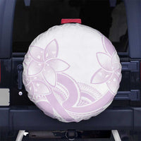 Polynesian Tribal Plumeria Lotu Tamaiti Spare Tire Cover Pastel Mauve LT9 No hole Mauve - Polynesian Pride