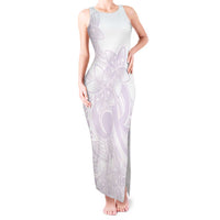 Polynesian Tribal Plumeria Lotu Tamaiti Tank Maxi Dress Pastel Mauve LT9 Women Mauve - Polynesian Pride