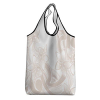 Polynesian Tribal Plumeria Lotu Tamaiti Grocery Bag Pastel Nude LT9 - Polynesian Pride