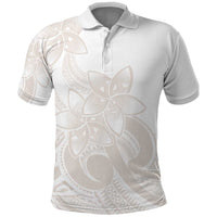 Polynesian Tribal Plumeria Lotu Tamaiti Polo Shirt Pastel Nude LT9 Nude - Polynesian Pride