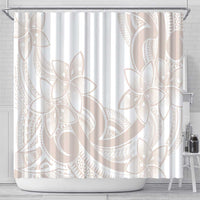 Polynesian Tribal Plumeria Lotu Tamaiti Shower Curtain Pastel Nude LT9 - Polynesian Pride