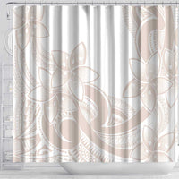 Polynesian Tribal Plumeria Lotu Tamaiti Shower Curtain Pastel Nude LT9 - Polynesian Pride