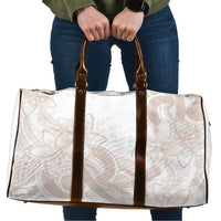 Polynesian Tribal Plumeria Lotu Tamaiti Travel Bag Pastel Nude LT9 Nude - Polynesian Pride
