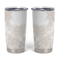 Polynesian Tribal Plumeria Lotu Tamaiti Tumbler Cup Pastel Nude LT9 Nude - Polynesian Pride