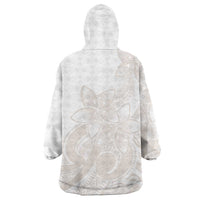 Polynesian Tribal Plumeria Lotu Tamaiti Wearable Blanket Hoodie Pastel Nude LT9 - Polynesian Pride