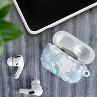 Polynesian Tribal Plumeria Lotu Tamaiti AirPods Case Pastel Sky Blue - Polynesian Pride