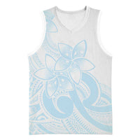 Polynesian Tribal Plumeria Lotu Tamaiti Basketball Jersey Pastel Sky Blue LT9 Unisex Blue - Polynesian Pride