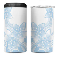 Polynesian Tribal Plumeria Lotu Tamaiti 4 in 1 Can Cooler Tumbler Pastel Sky Blue LT9 One Size: 16 oz Blue - Polynesian Pride