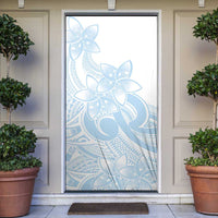 Polynesian Tribal Plumeria Lotu Tamaiti Door Cover Pastel Sky Blue LT9 Blue - Polynesian Pride
